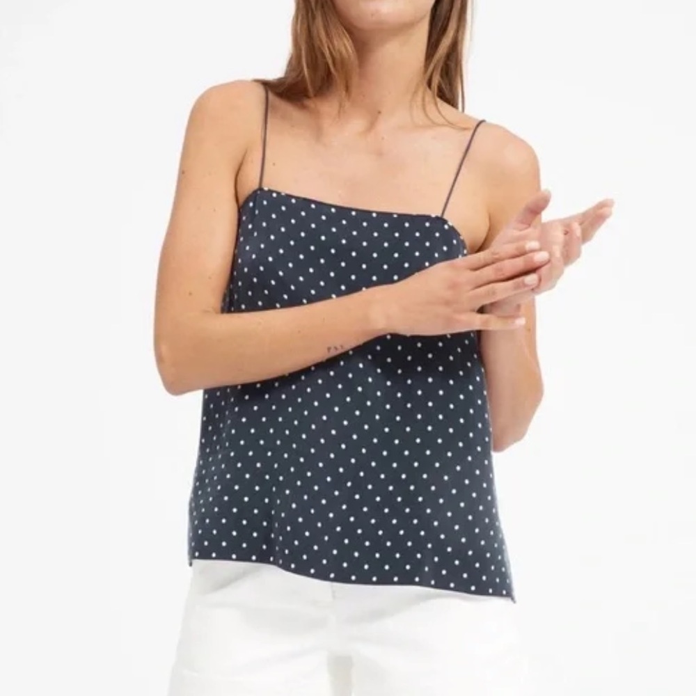 EVERLANE Women’s Polka Dot Camisole, Minimalist Thin Strap, Size 2••Contemporary